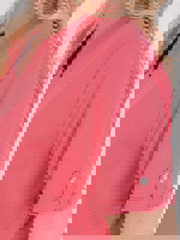 TIGI Pomegranate Notch Neck Top