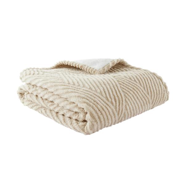 Catherine Lansfield Heat Buddy Cosy Super Thermal Blanket Bedspread Natural
