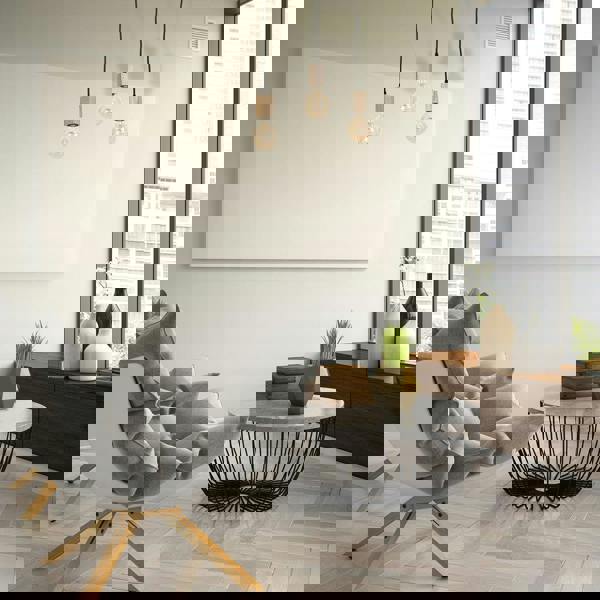 Milagro Jack Pendant Lamp Hand Made Natural Wood Ladder And Rope