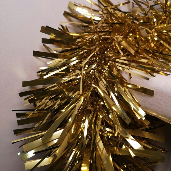 Samuel Alexander 10m (33ft) x 15cm Luxury Chunky Cut Tinsel Garland Christmas Tree Decoration - Gold