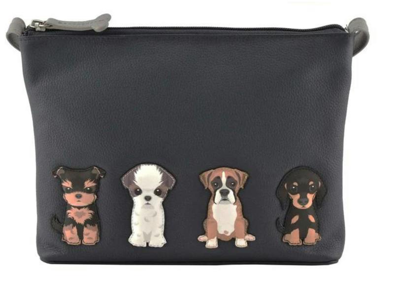 Mala Leather Dog Design Leather Crossbody Bag
