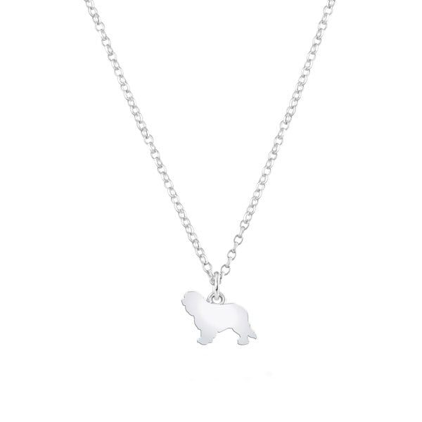 Mylee London Cavalier King Charles Spaniel Silhouette Silver Necklace - Personalised