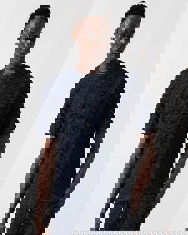 BOSS Orange Structure Mens Loungewear T-Shirt - Dark Blue 403