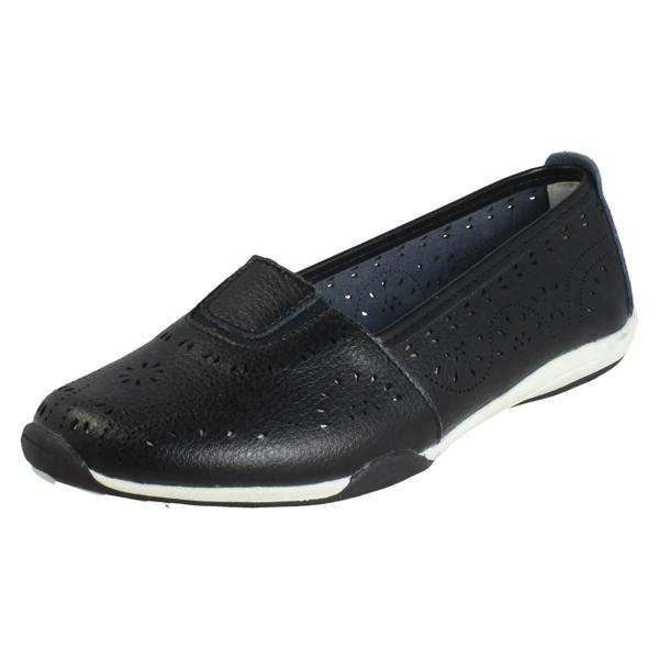 Down to Earth Ladies Down To Earth Punch Detail Casual Shoes F80578