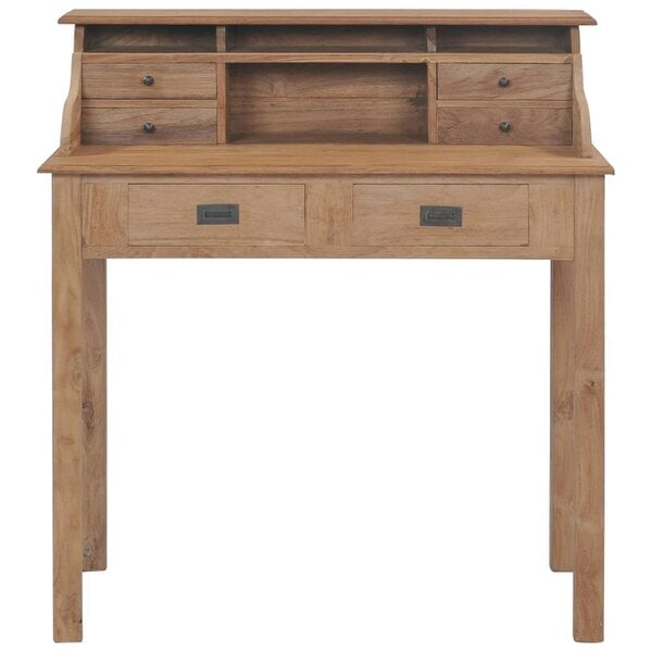 Berkfield Desk 90x50x100 cm Solid Teak Wood