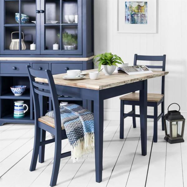Statement Furniture Florence Square Extendable Kitchen Dining Table, Drop Down Leaf Small Table