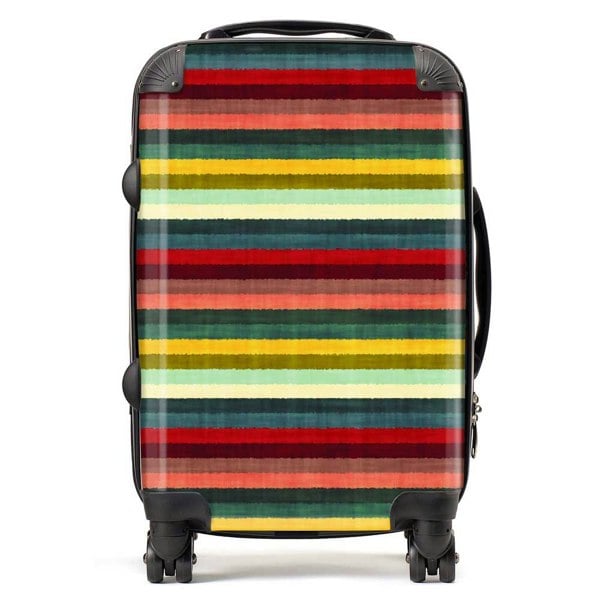 Warren Reed Multicolour Striped Brish Pattern Suitcase