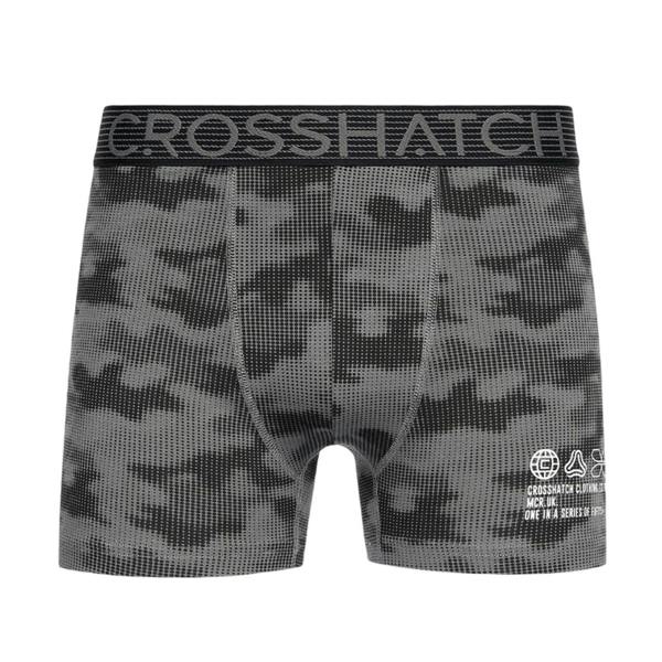 Crosshatch Mens Buzzard Boxer Shorts (Pack of 5) - Black/Grey - 