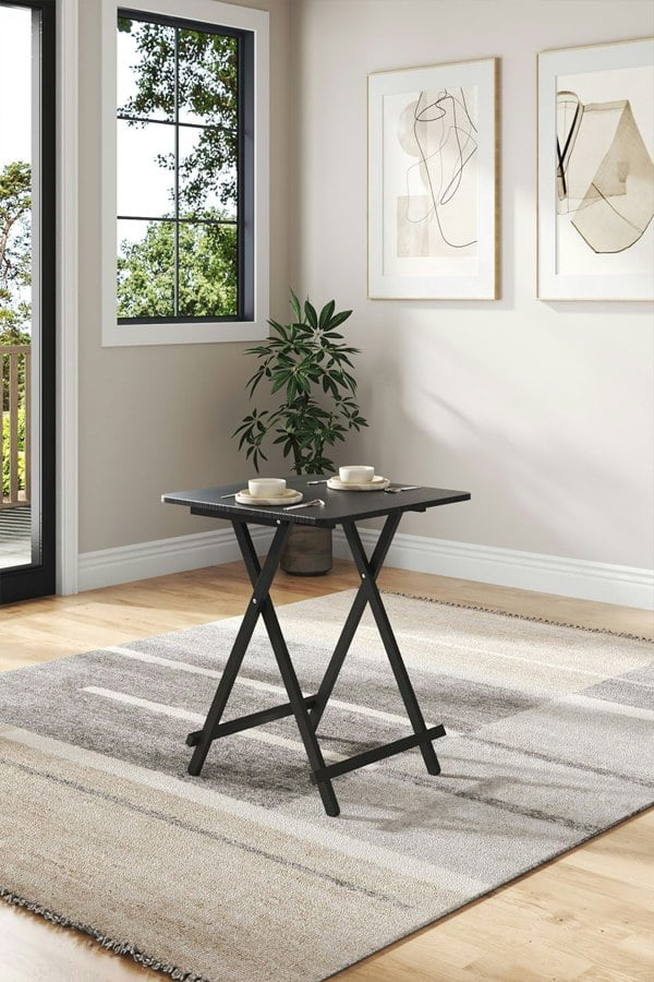 Living and Home Folding Wooden Dining Table 60x60cm