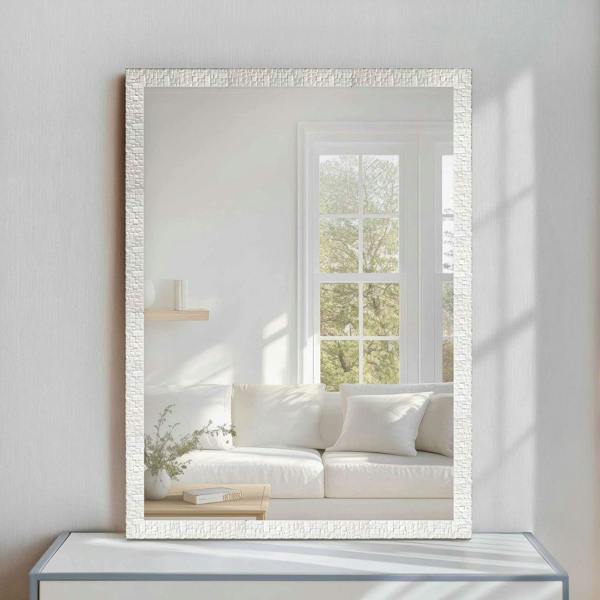 Nielsen Florentina Wall Mirror With Mosaic Design Frame - White