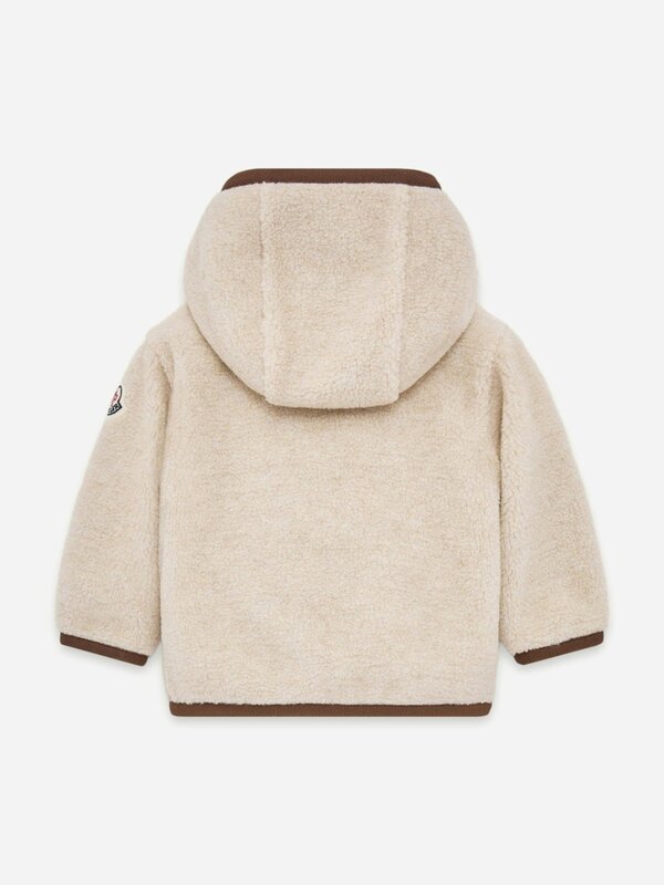 Moncler Enfant Baby Boys Teddy Fleece Zip Up Top in Beige