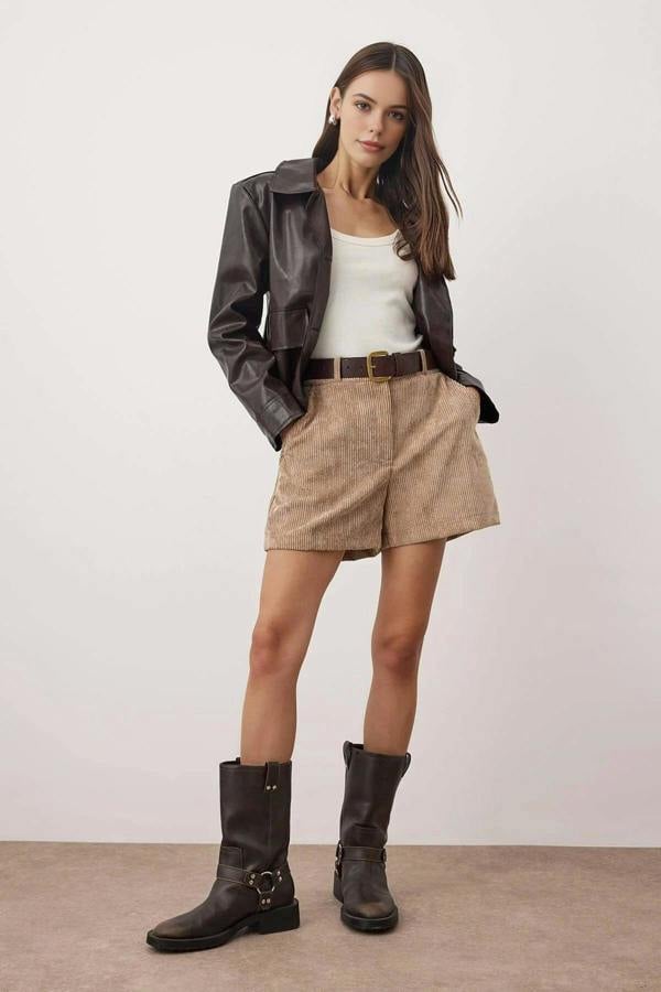 WOVCOR Velvet Basic City Boy Short