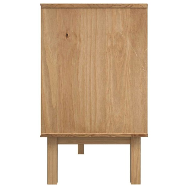 Berkfield Sideboard OTTA Brown and Grey 114x43x73.5 cm Solid Wood Pine