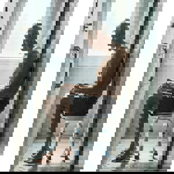 Gr8 Home Rotating Round Bathroom Shower Stool Swivel Chair Adjustable Non Slip Bath Seat