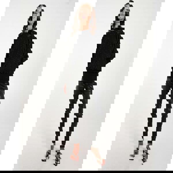 Blue Vanilla Batwing Top With Diamantes