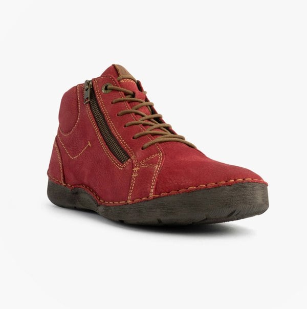 Josef Seibel FERGEY 67 Womens Size Zip Boots Red