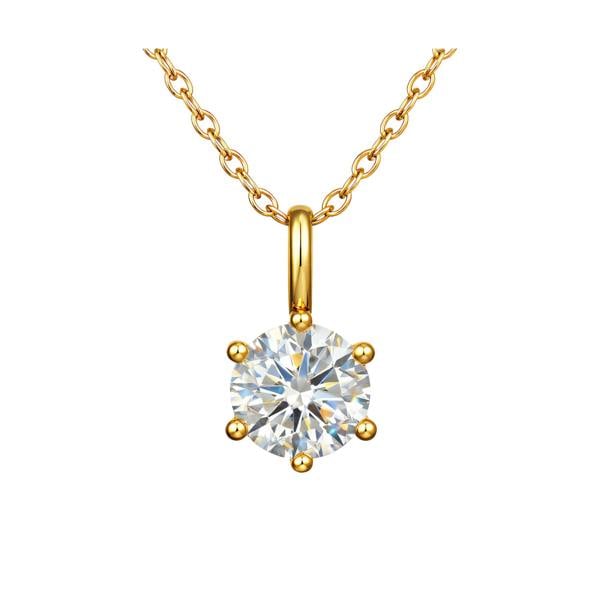 Lilly Necklace - 18K Gold Plated Stainless Steel Solitaire CZ Pendant Necklace