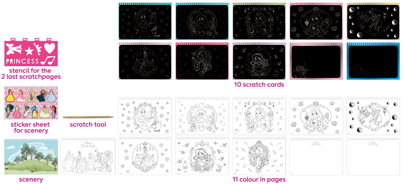 Totum Disney Princess scratch book