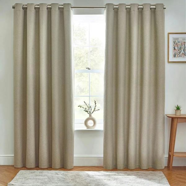 Furn Dawn Eyelet Curtains - Natural - 