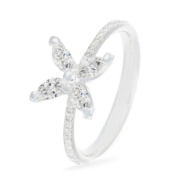 Sarah Layton Single Flower Diamond Ring, 0.60ct - 18ct White Gold