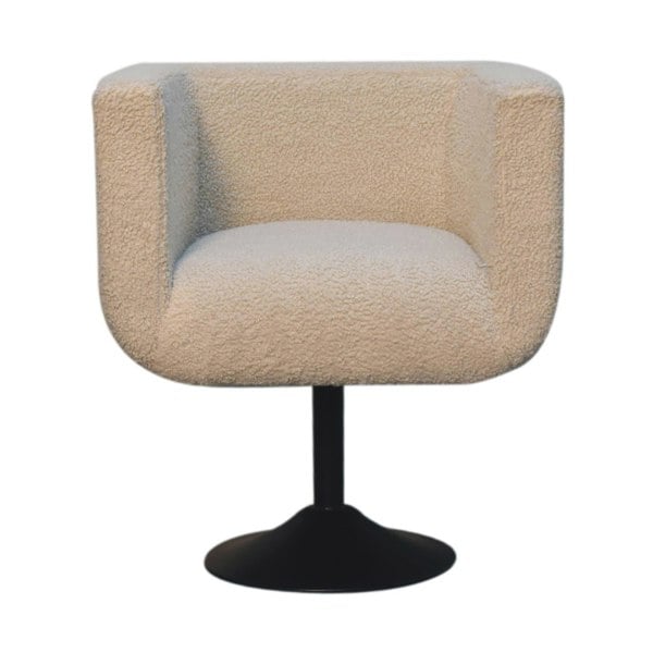 Artisan Furniture Cream Boucle Swivel Chair