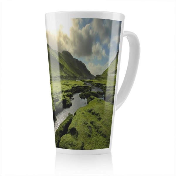 Benjamin Tate Design Spring in Scotland Valley Designer Latte Mug