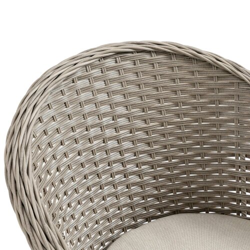 Wyld Haus Vifi Rattan Grey 4 Seater Outdoor Dining Set With Glass Table And Cushions