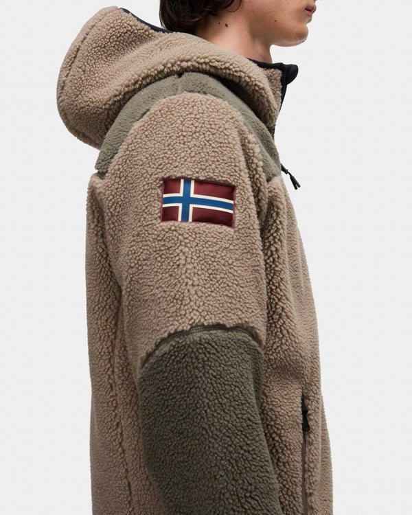 Napapijri Yupik Mens Zip Through Hoodie - Colourblock MCD