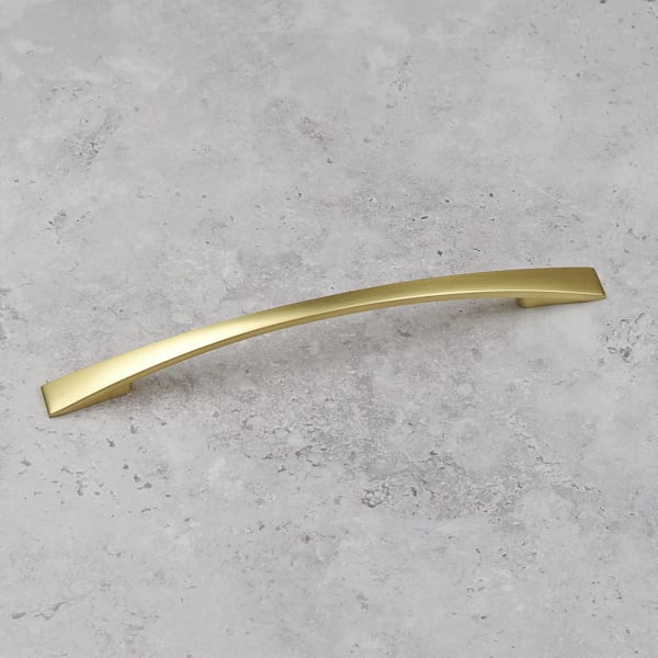 Handle & Home Brushed Brass Bow Handles