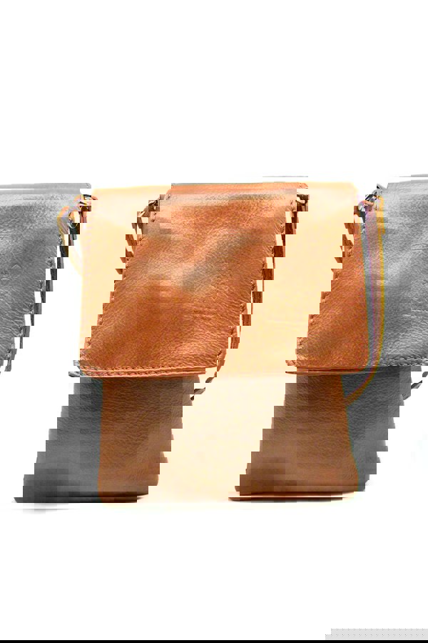 Kitise Stylish Flap Small Genuine Italian Leather Crossbody Bag