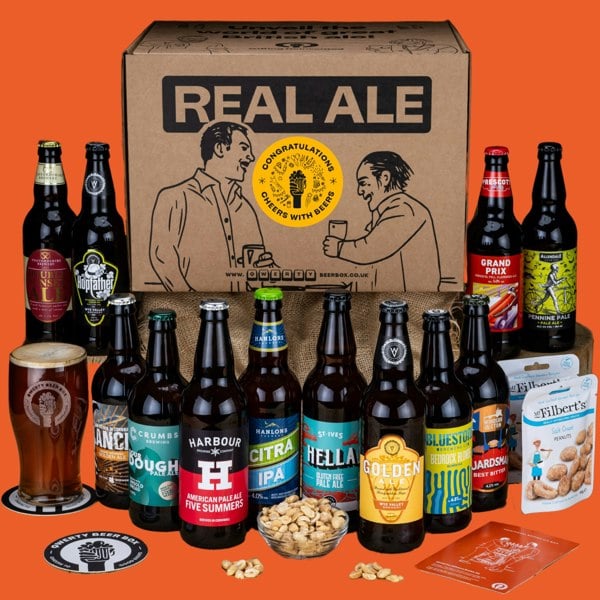 QWERTY Beer Box Traditional British Real Ale Hamper (12 x 500ml Bottles)