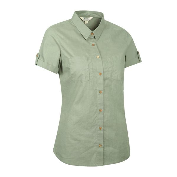 Mountain Warehouse Womens/Ladies Coconut Short-Sleeved Shirt - Light Khaki - 