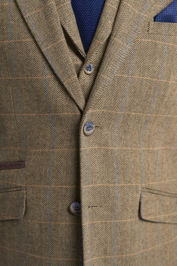 Albert Brown Blazer Chest Detail