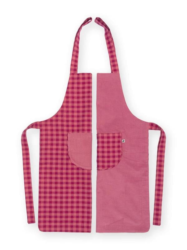 Kite Girls Organic Damson Check Reversible Apron