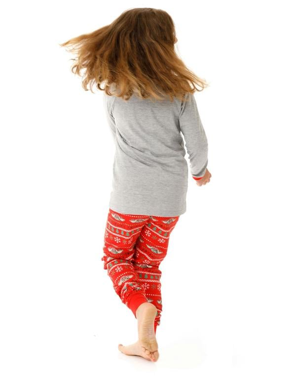 Friends Girls Red Long Sleeve Long Leg Pyjama Set [dis]