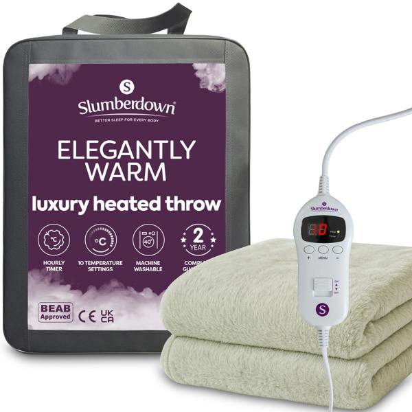 Slumberdown Elegantly Warm Luxury Heated Throw