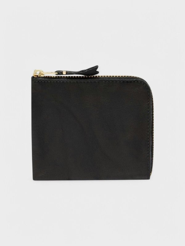Comme Des Garcons Wallet Zip Round Black Calf Leather - Supplied FashionCDG