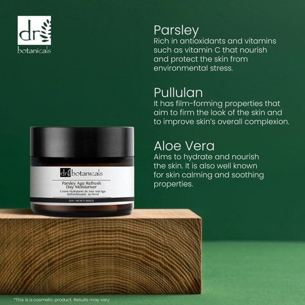 PO2DB108 Dr Botanicals Parsley Age Refresh Day Moisturiser 50ml Twin Value Savings Pack