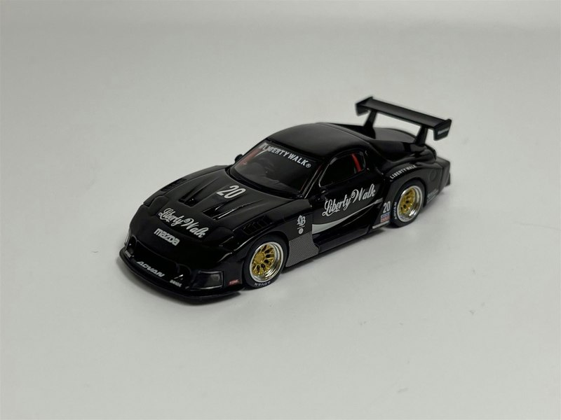 Mini GT Mazda RX-7 LB Super Silhouette Liberty Walk Black RHD 1:64 Mini GT MGT00785R