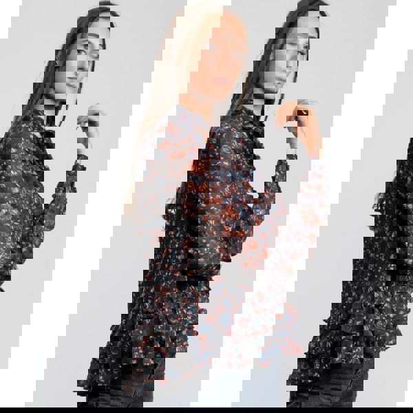 Great Plains Highland Floral Tassle Womens Blouse