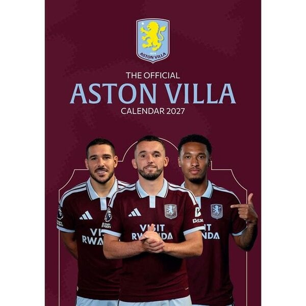 Grange Communications Ltd Aston Villa FC A3 Calendar 2027, Wall Calendars, Month To View, Sports, Gift