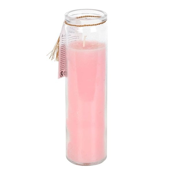 Serano Mystic Rose Tube Candle with Rose Quartz Crystals
