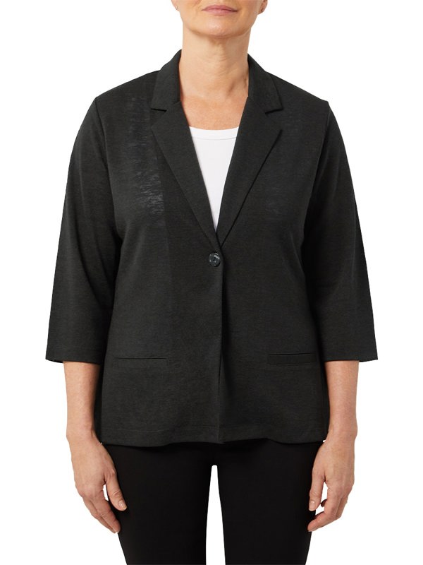 PennyPlain Front Button Jacket - Black