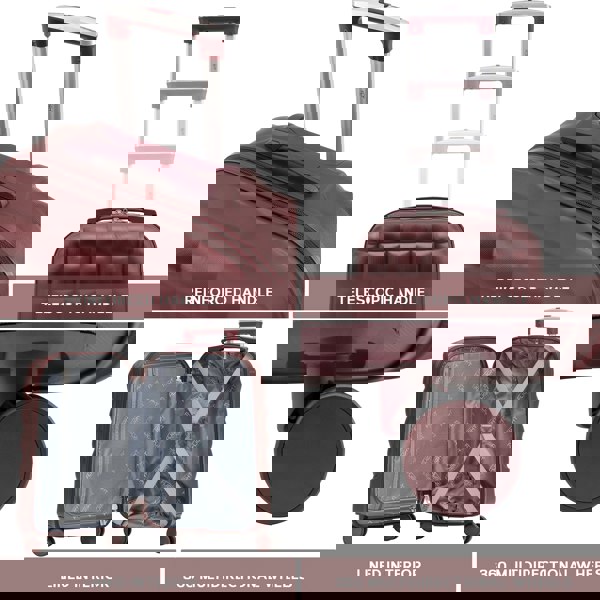 Flight Knight 55x35x20cm Hard Case Bubble Carry On Suitcase - 100+ Airline Approved