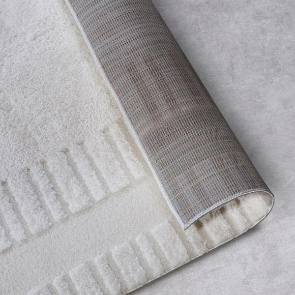 The Rugs High Pile – Soft Geometric Shaggy White Rug