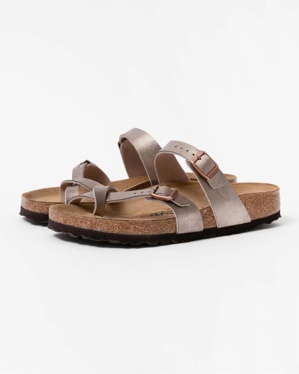 Birkenstock Mayari Birko Flor Womens Sandals - Graceful Taupe - CHO - Designer Womens Sandals
