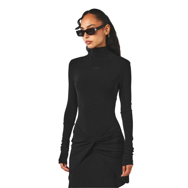Off-White Womens/Ladies Twist Midi Dress - Black - 