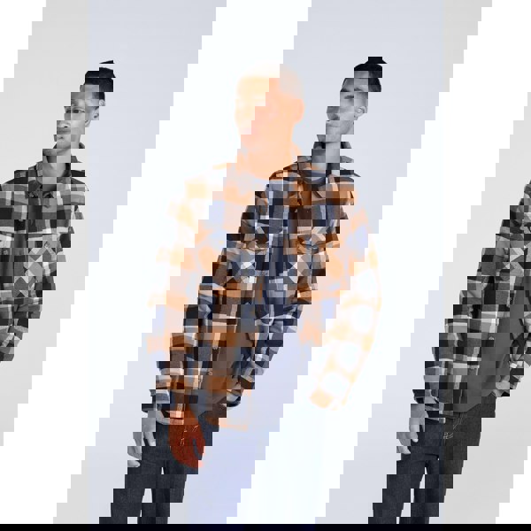 Animal Mens Tide Plaid Organic Shirt - Mustard