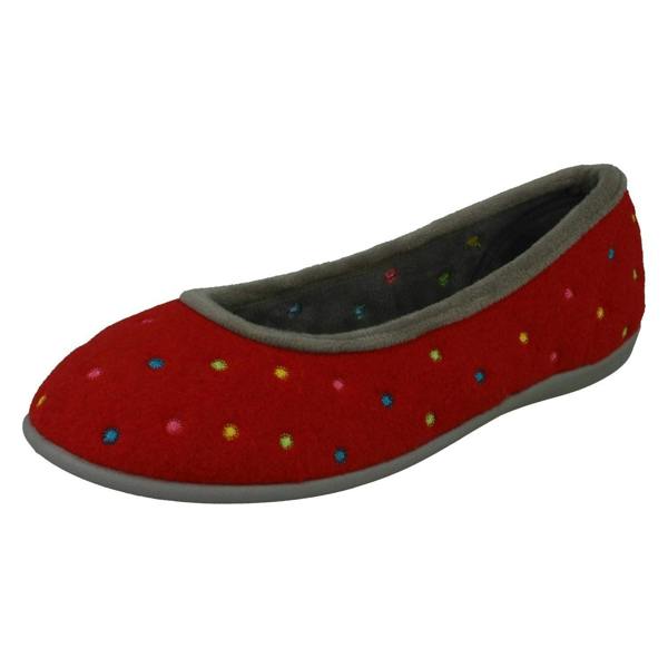 Padders Ladies Padders Casual Slip On Textile Slippers - Ballerina