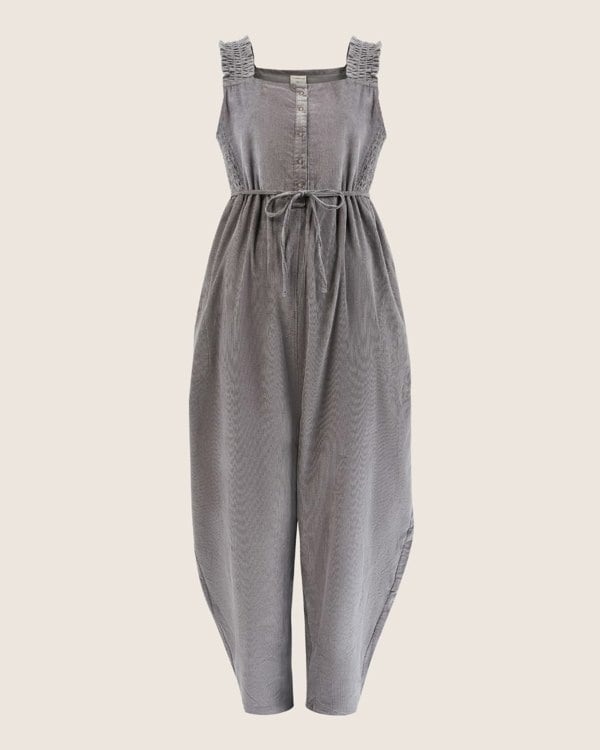 Alice Grey Smocking Strap Jumpsuit - image 3